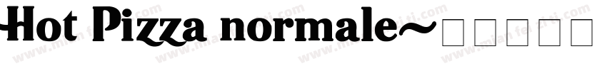 Hot Pizza normale字体转换